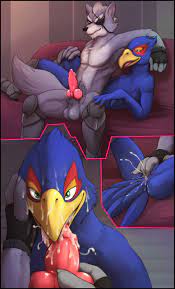 2019 animal genitalia animal penis anthro avian balls canid  canine canine penis canis cloaca cum cum on face duo erection eye patch  eyewear falco lombardi fellatio fingering fur grey