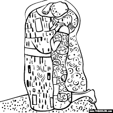 Camille pissarro (4) vincent van gogh (9) claude monet (5) piet mondrian (4) roy lichtenstein (6) Gustav Klimt S The Kiss Coloring Page Famous Art Coloring Gustav Klimt Art Klimt Art