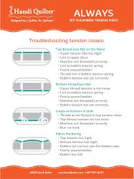 handi quilter infographic troubleshooting tension issues