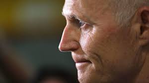 Rick Scott tells Brass the military is supposed to bring up the rear.