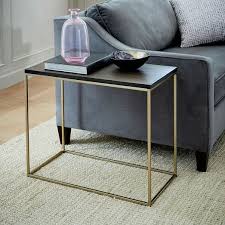 Streamline Side Table Umber Antique Brass Side Table Narrow Side Table Quality Living Room Furniture