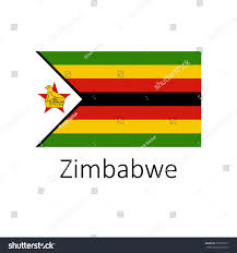 Flag Of Zimbabwe With Name Icon Official Colors And Proportion Correctly National Zimbabwe Flag Vec Flag Vector Layout Design Inspiration Vector Illustration