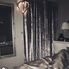Bedroom Luxury Luxe Interior Decor Silver Grey Silk Velvet Crushed Velvet Curtains Bed Interior Design Bedroom Velvet Bedding Sets Bedroom Interior