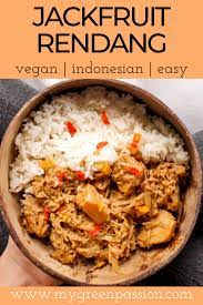 Vegan Jackfruit Rendang Curry Plant Based Recipes My Green Passion Recipe Jackfruit Recipes Curry Recipes