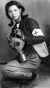 Japan movie douther and father japan movie,part 01. Ww2 Japanese Nurse Holding A Gas Mask 1940s Oldschoolcool