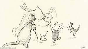 Owl and rabbit were not based on. The First Ever Sketch Of Children S Favourites Winnie The Pooh And Christopher Robin By Winnie The Pooh Drawing Winnie The Pooh Classic Winnie The Pooh Friends