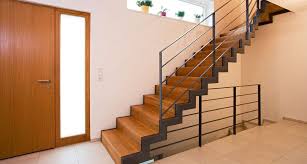 Faltwerktreppe Schwarz Stahl Holzstufen Faltwerktreppe Holzstufen Treppe Holz