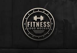 Fitness Logo Mockup Gym Dark Background Wall Mockup Psd Template Best New Free Packaging Psd Mockups