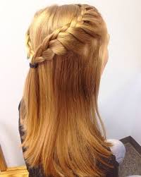 Leave most of your hair down either curly or straight and pull back your bangs and front sections in a type of braid. 50 Half Up Half Down Hairstyles For Everyday And Party Looks