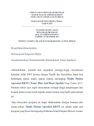 Maktab rendah sains mara tun ghafar baba tarikh: Ucapan Ketua Program