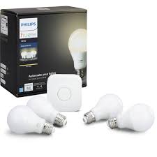Philips Hue White A19 Starter Kit Warm White 4 Pack 472001