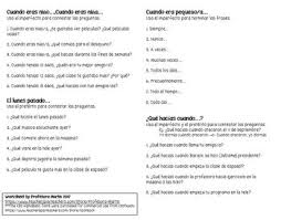 Preterite Vs Imperfect Spanish Chart For Analyzing Verbs