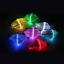 China Led Light Up Face Mask Usb Rechargeable Glowing Luminous Dust Mask For Christmas Party Festival China Led Mask Glowing Mask