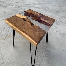 Most epoxy tables are made with expensive resin and colored dye that can seem overwhelming. China Live Edge Resin Inlay Top Epoxy Inlay Table Epoxy Resin Wood Table China Resin Live Edge