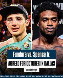 Sebastian Fundora and Errol Spence Jr. have agreed to a deal for a World  Boxing Council junior middleweight title fight in October in Dallas,  sources told Mike Coppinger. PBC's hope is to