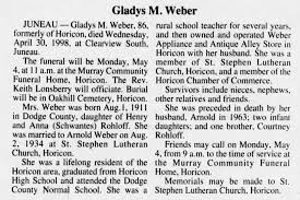 Obituary for Gladys M. Weber