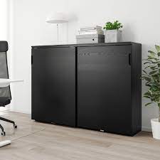 galant cabinet with sliding doors black stained ash veneer 63x47 1 4 ikea butik