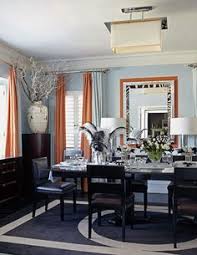 Wallpaper offers depth with its layers of orange tones in a. Contemporary Kitchen Cabinets Living Room Orange Dining Room Blue Burnt Orange Living Room