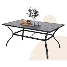 Find your garden dining table easily amongst the 257 products from the leading brands on archiexpo, the architecture as shown, white high pressure laminate with black inner core/eucalyptus. Black Patio Tables Target