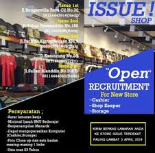 Pt djarum adalah induk dari djarum group yang membawahi banyak bisnis. Lowongan Kerja Di Issue Shop Makassar Lowongan Kerja Makassar