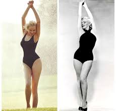 Norma jeane mortenson), в крещении но́рма джин бе́йкер (англ. Alisu Voks V Kupalnike Sravnili S Merilin Monro