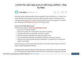 These same people also know that me. Unlock The Cash App Account By Luisa Oktay Issuu