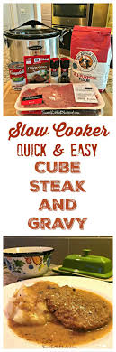Put cubed steak in slow cooker. Slow Cooker Cube Steak And Gravy Quick Easy Sweet Little Bluebird