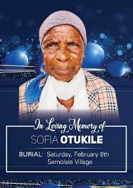 Celebrating The Life And Legacy of Mrs Sofia Otukile (1932-2025) 💔  SUNRISE: __/___/1932 SUNSET: 03/02/2025 BURIAL: 08/02/2025 (Semolale,  Madema ward) #RIP #MONGWATO #MRS #SOFIA #OTUKILE