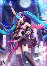 Maybe you would like to learn more about one of these? Hd Wallpaper Anime Anime Girls Vocaloid Hatsune Miku Guitar Headphones Wallpaper Flare