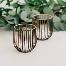 Small Geometric Wire Basket Tea Light Candle Holder Black Gold Weddingstar Shop our votive candle holders to find the perfect candle holder for your decor today.