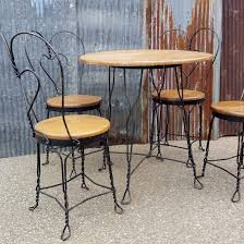 Vintage Ice Cream Parlour Table 4 Chairs Tramps Vintage Decorative