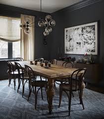 Greenview Ave 2to5design Dark Dining Room Black Dining Room Farmhouse Dining Room