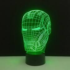 3d Optical Illusion Night Light Solution For Nightmares Cool Soft Light Safe For Kids Marvel Comics Avengers Spiderman 7 Led Color Changing Lamp Kids Furniture Room Decor Toys Games