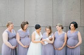 Suitable wedding dresses for your 'baby bump'. Bridesmaid Dresses Your Pregnant Friends Can Wear
