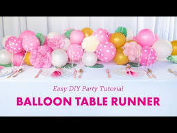How To Diy Balloon Table Runner Balsacircle Com Youtube Balloon Diy Balloons Balloon Table Centerpieces