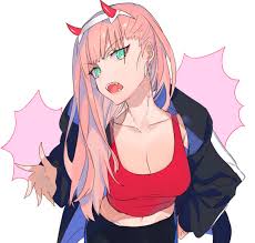 Deep pink color sign of love,sweet, nice, cute, romantic, girls. 129 Images About Zero Two On We Heart It See More About Darling In The Franxx Anime And Zero Two