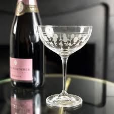 Nouveau - Single Crystal Saucer Champagne (Coupe) Glass 155mm (Gift Boxed  Individually)
