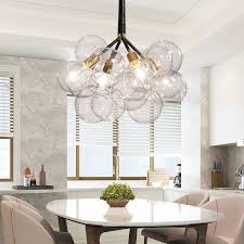 Nordic glass pendant light modern hanging pendant lamp restaurant minimalist bar. Modern Minimalist Multiple Clear Glass Bubble Ball Pendant Light In Black Gold Pendant Minimalist Decor Minimalist Bedroom Furniture Minimalist Home Decor