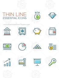 Business Finance Symbols Thick Line Icons By Boykopictures On Envato Elements In 2020 Line Icon Icon Icon Design