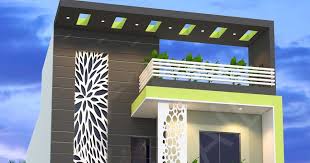 20x40 Duplex House Design With Car Parking 20x40 Front Elevation Color Option 1 20x40 Front Elev Duplex House Design 20x40 House Plans House Plans