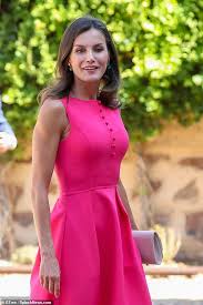 People are still hitting the. Queen Letizia Of Spain Stuns In Pink Dress As She Presents Awards In Almagro Daily Mail Online