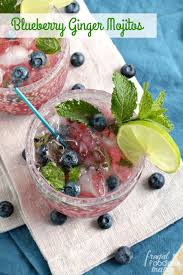 A Classic Summertime Cocktail Gets A Delicious Twist With The Addition Of Fresh Blueberries Ginger A Ginger Ale Cocktail Summertime Cocktail Blueberry Mojito
