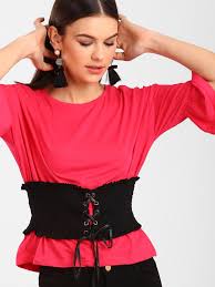 5 out of 5 stars. Get Lee Cooper Originals Solid Top With Attached Corset Belt Online In India