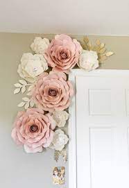 Wedding black centerpiece diy flowers purple reception tissue paper flower. Paper Flowers Wall Decor Blush White Large Paper Flowers Etsy Paper Flower Wall Decor White Paper Flowers Paper Flower Wall