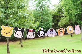 I was inspired by disney's tsum tsum. Tsum Tsum Birthday Party Flag Hanging Banner Diy Idea Winnie The Pooh The Iced Sugar Cookie
