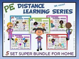 Pe Distance Learning Series Fitness Skill And Movement Task Visuals For Students At Home On Sale This Week Pe Distance Learning Distance Learning Physical Education Activities