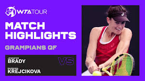 Барбора крейчикова barbora krejcikova wta. J Brady Vs B Krejcikova 2020 Grampians Trophy Quarterfinal Wta Match Highlights Youtube