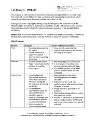 Sample of undergraduate thesis in imrad format : Imrad Report Fill Online Printable Fillable Blank Pdffiller