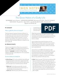 Overcoming an i can't attitude. Seven Habits Of A Godly Life Gospel Of Mark Jesus