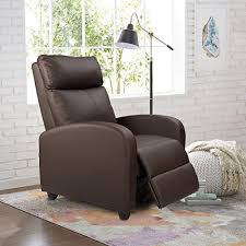 The seatcraft diamante home theater seat is a prodigy of both appearance, comfort, and price in our your choice series. Fdw Recliner Chair Single Reclining Sofa Leather Chair Home Theater Seating Living Room Lounge Chaise With Padded Seat Backrest Brown Home Furniture Urbytus Com